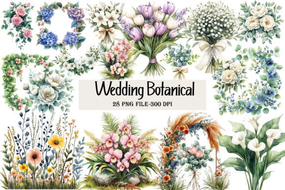 Designing with Nature: The Wedding Botanical Clipart Bundle
