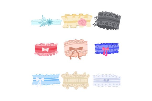 Garter Wedding Set Cartoon: A Playful Twist on Tradition