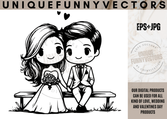 Love and Wedding Illustrations 253: A Charming Design Collection