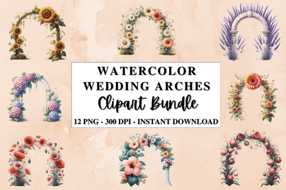 Watercolor Wedding Arches: A Dreamy Clipart Bundle